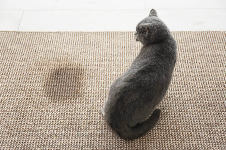 Cat urinated on the carpet